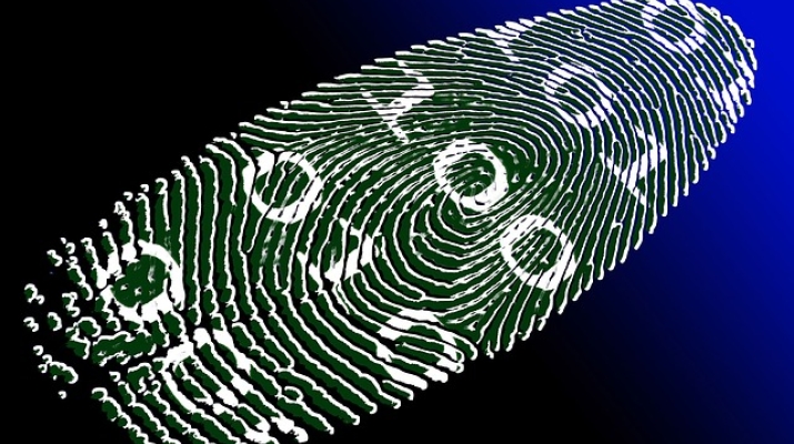 High tech image of a fingerprint