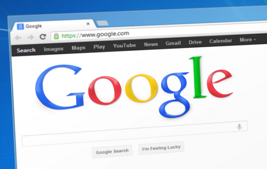 Screenshot of Google homepage