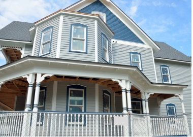 Two story house with front porch
