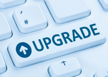 Keyboard button that says upgrade