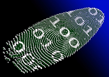 High tech image of a fingerprint