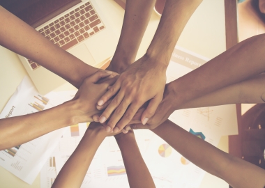 Hands in a circle.