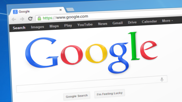 Screenshot of Google homepage 