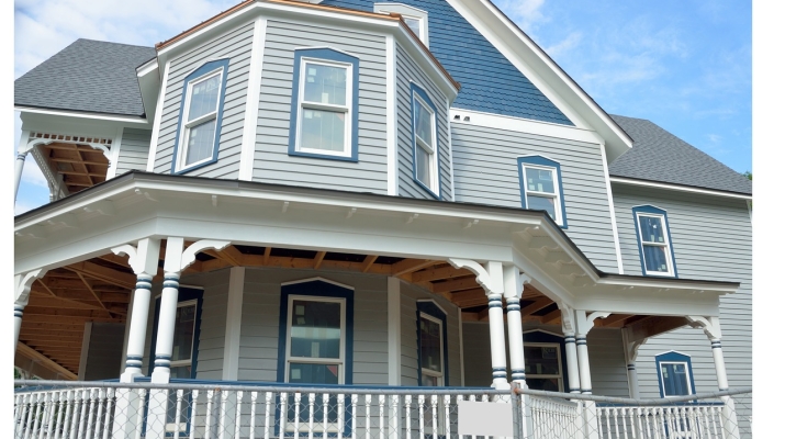 Two story house with front porch