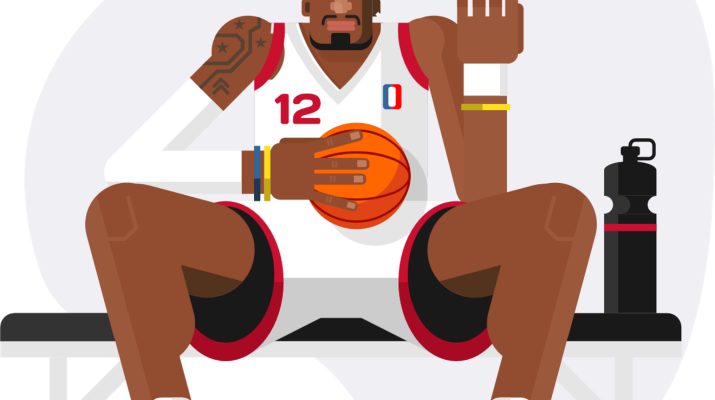 basketball player sitting on bench - Custom Software developer Michigan