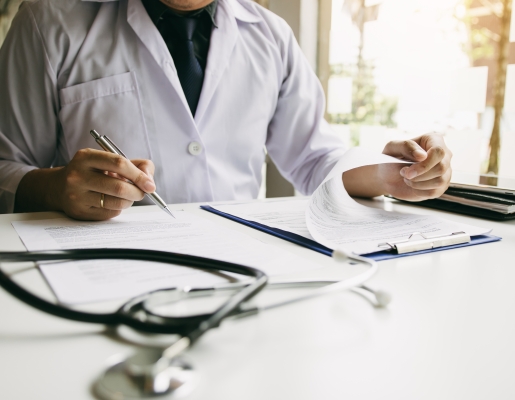 doctor at desk