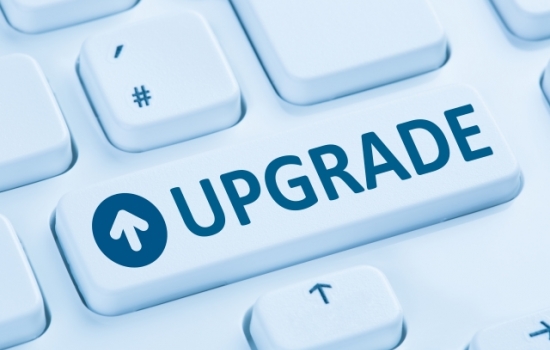 Keyboard button that says upgrade
