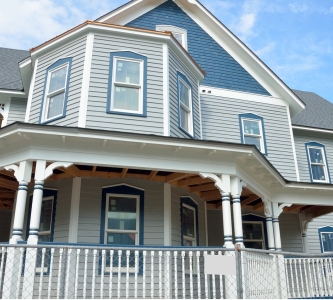 Two story house with front porch