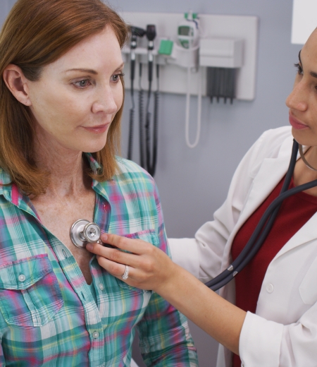 heart doctor and patient