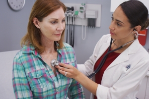heart doctor and patient