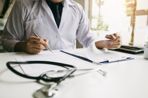 doctor at desk