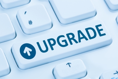 Keyboard button that says upgrade