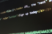 Screen shot of website code