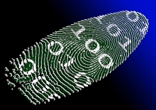 High tech image of a fingerprint